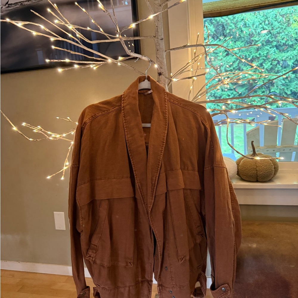 Vintage Free People Brown Utility Jacket